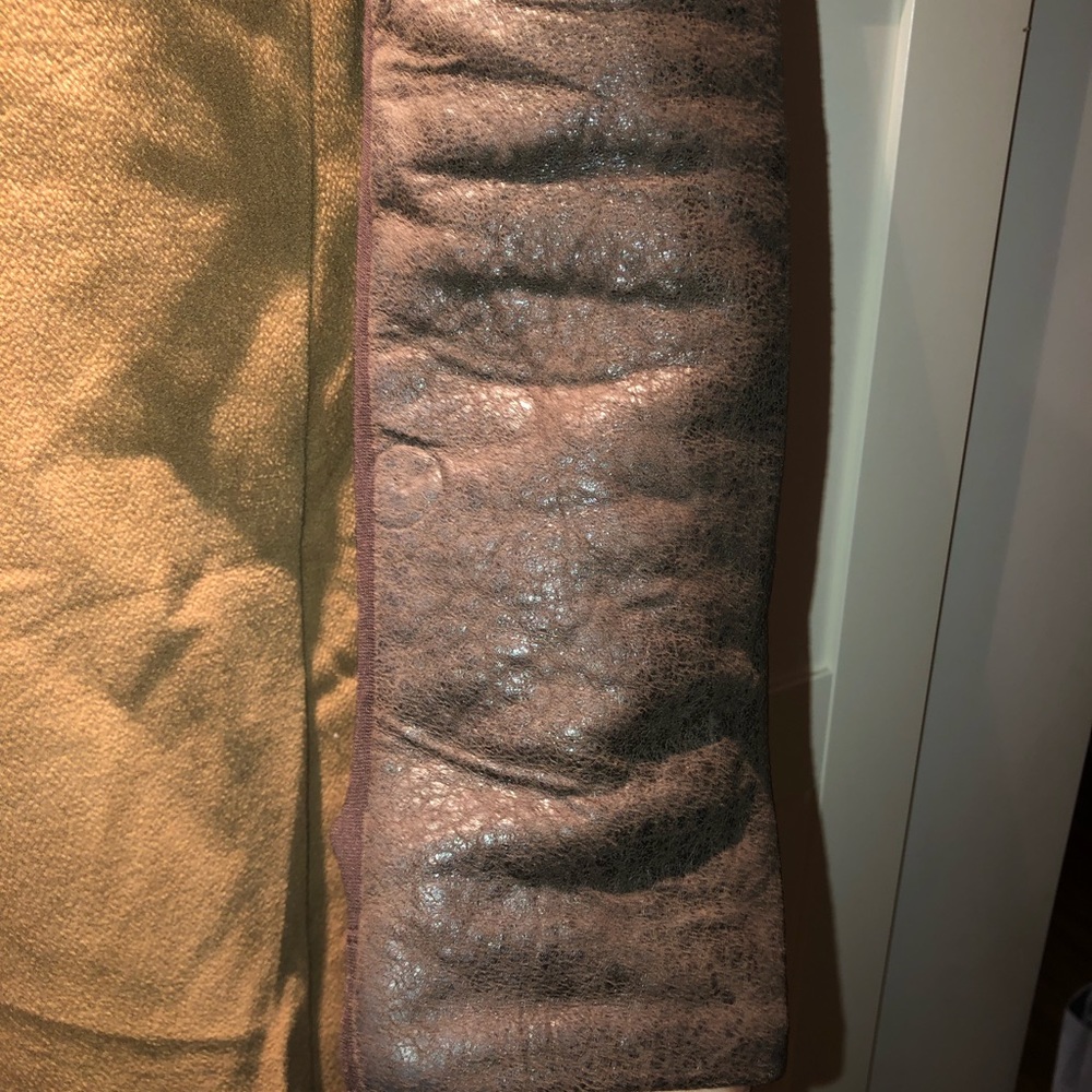 BCBG Max Azria camel coat leather sleeves S - Picture 5 of 7